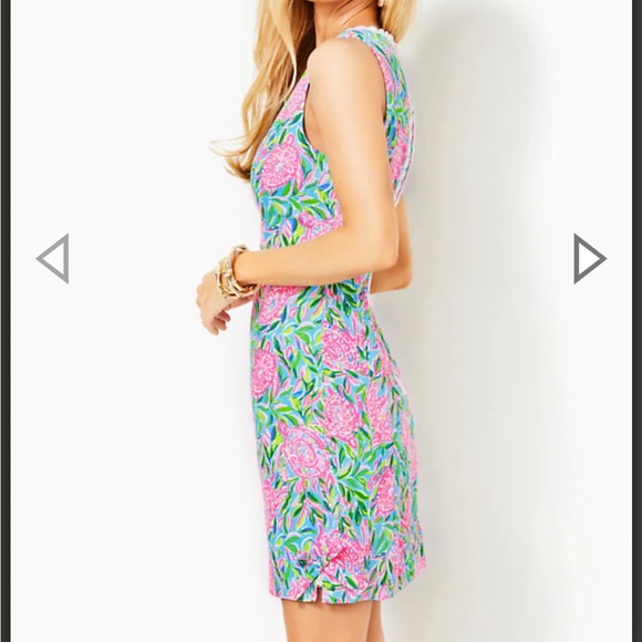 Robe Lilly Pulitzer neuve avec étiquette Sandi stretch décalée blanche